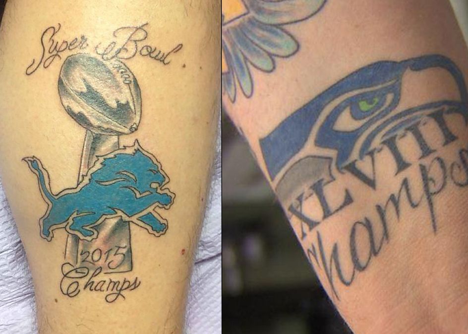 Seattle News and Events Man Gets 'Detroit Lions Super Bowl 2015' Tattoo